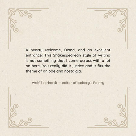 🕯📖 𝐀 𝐩𝐨𝐞𝐦 𝐨𝐧 𝐈𝐜𝐞𝐛𝐞𝐫𝐠&#39;𝐬 𝐏𝐨𝐞𝐭𝐫𝐲 — Wolf Eberhardt: A hearty welcome, Diana, and an excellent entrance!